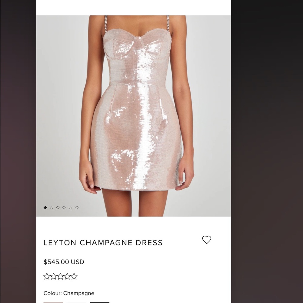 NEW Nadine Merabi Sequin Strapless Dress in Champagne - Picture 5 of 5